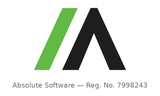 Absolute Software's registered letterform mark, Reg. No. 7998243