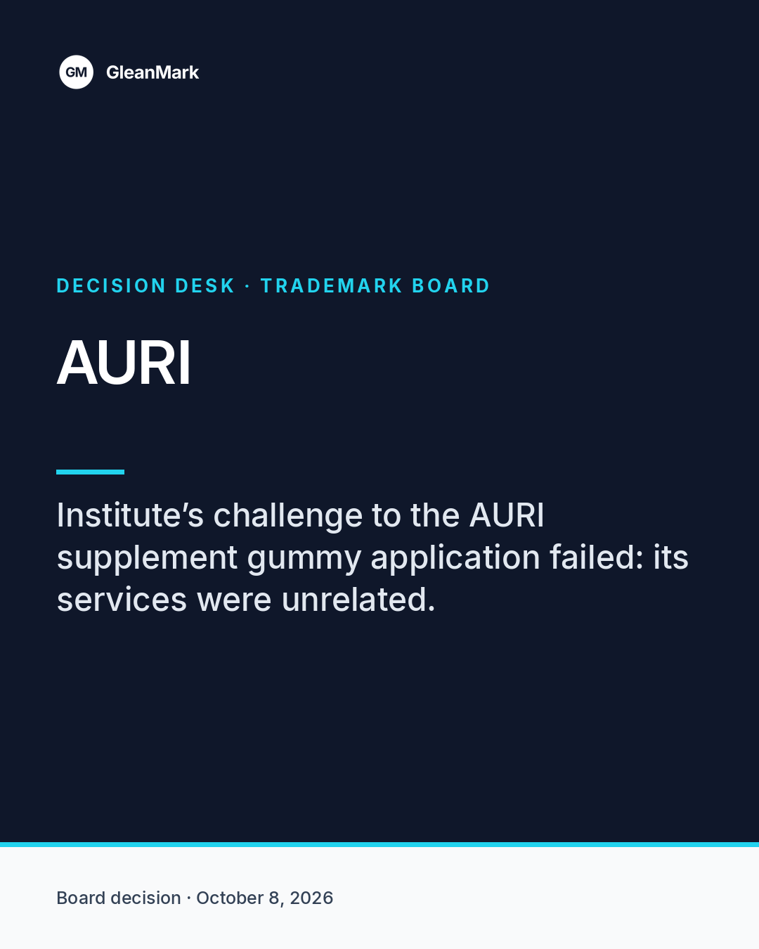 Board dismisses AURI application challenge after finding gummies unrelated to institute’s services — report graphic