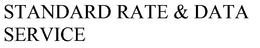 STANDARD RATE & DATA SERVICE
