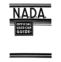 N.A.D.A. OFFICIAL USED CAR GUIDE