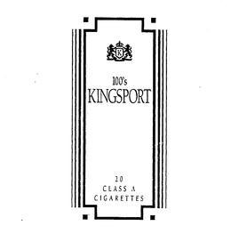 K 100'S KINGSPORT 20 CLASS A CIGARETTES