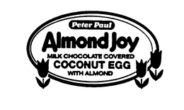PETER PAUL ALMOND JOY MILK CHOCOLATE COVERED COCONUT EGG WITH ALMOND