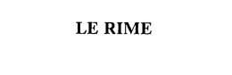 LE RIME
