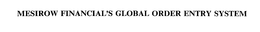 MESIROW FINANCIAL'S GLOBAL ORDER ENTRY SYSTEM