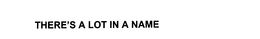 THERE'S A LOT IN A NAME