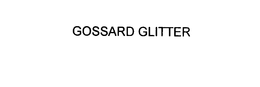 GOSSARD GLITTER