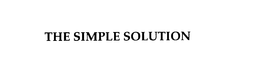 THE SIMPLE SOLUTION