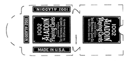 1002 ALADDIN PLAYING CARDS GILDED EDGESTHE NATIONAL CARD CO.  THE U.S. PLAYING CARD CO. MADE IN U.S.A. 1002 ALADDIN.