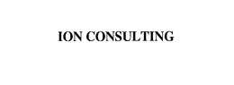 ION CONSULTING