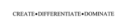 CREATE * DIFFERENTIATE * DOMINATE