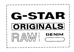 G-STAR ORIGINALS RAW DENIM