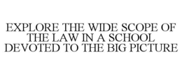 EXPLORE THE WIDE SCOPE OF THE LAW IN A SCHOOL DEVOTED TO THE BIG PICTURE
