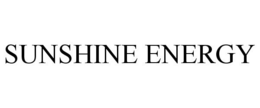 SUNSHINE ENERGY