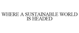 WHERE A SUSTAINABLE WORLD IS HEADED