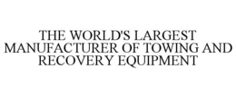 THE WORLD'S LARGEST MANUFACTURER OF TOWING AND RECOVERY EQUIPMENT