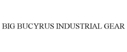 BIG BUCYRUS INDUSTRIAL GEAR