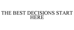 THE BEST DECISIONS START HERE