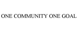 ONE COMMUNITY ONE GOAL