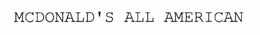 MCDONALD'S ALL AMERICAN trademark