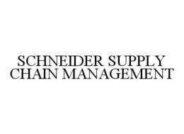 SCHNEIDER SUPPLY CHAIN MANAGEMENT