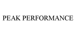 PEAK PERFORMANCE