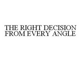 THE RIGHT DECISION FROM EVERY ANGLE