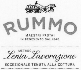 RUMMO MAESTRI PASTAI IN BENEVENTO DAL 1846 METODO LENTA LAVORAZIONE ECCEZIONALE TENUTA ALLA COTTURA