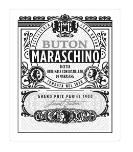 BUTON MARASCHINO RICETTA ORIGINALE CON DISTILLATO DI MARASCHE FONDATA NEI 1820 GRAND PRIX PARIGI 1900 JEAN BUTON