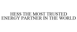 HESS THE MOST TRUSTED ENERGY PARTNER IN THE WORLD