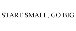 START SMALL, GO BIG