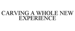 CARVING A WHOLE NEW EXPERIENCE