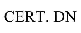 CERT. DN