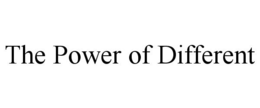 THE POWER OF DIFFERENT