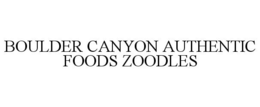 BOULDER CANYON AUTHENTIC FOODS ZOODLES