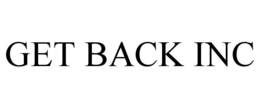 GET BACK INC