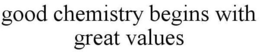 GOOD CHEMISTRY BEGINS WITH GREAT VALUES