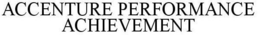 ACCENTURE PERFORMANCE ACHIEVEMENT