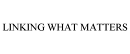 LINKING WHAT MATTERS