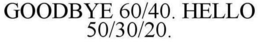 GOODBYE 60/40. HELLO 50/30/20.