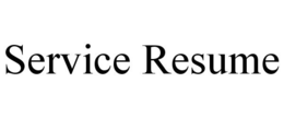 SERVICE RESUME