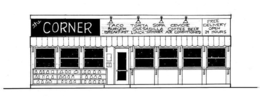 THE CORNER TACO BURGER BREAKFAST TORTA QUESADILLA LUNCH DINNER CEVICHE COFFEE BEER AIR CONDITIONED FREE DELIVERY OPEN 24 HOURS
