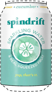 SPINDRIFT * CUCUMBER * UNSWEETENED SPARKLING WATER & REAL SQUEEZED FRUIT YUP, THAT'S IT.