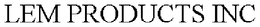 LEM PRODUCTS INC