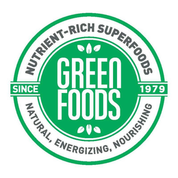 GREEN FOODS NUTRIENT-RICH SUPERFOODS NATURAL, ENERGIZING, NOURISHING SINCE 1979
