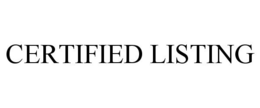 CERTIFIED LISTING