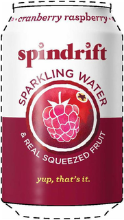 SPINDRIFT CRANBERRY RASPBERRY UNSWEETENED SPARKLING WATER & REAL SQUEEZED FRUIT YUP THAT'S IT