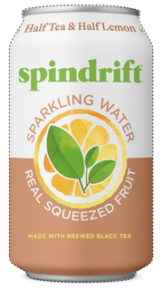 SPINDRIFT HALF TEA & HALF LEMON SPARKLING WATER REAL SQUEEZED FRUIT MADE WITH BREWED BLACK TEA