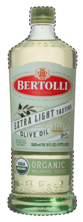 BERTOLLI DAL 1865 WORLD'S NO. 1 OLIVE OIL BRAND BRAND ESTABLISHED IN 1865 IN LUCCA, TUSCANY XTRA LIGHT TASTING OLIVE OIL SELECTED OLIVE OILS FROM SPAIN AND TUNISIA. PIONEER EXPORTER OF OLIVE OIL TO THE USA BERTOLLI USDA ORGANIC ORGANIC DELICATE HIGH HEAT COOKING 500 ML (16.9 FL OZ) (1PT 0.9 OZ)
