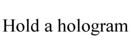 HOLD A HOLOGRAM