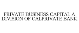 PRIVATE BUISNESS CAPITAL A DIVISION OF CALPRIVATE BANK